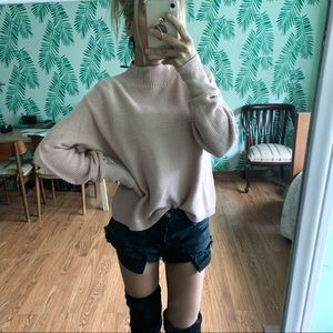 Topshop Mock Ballon Sleeve Sweater